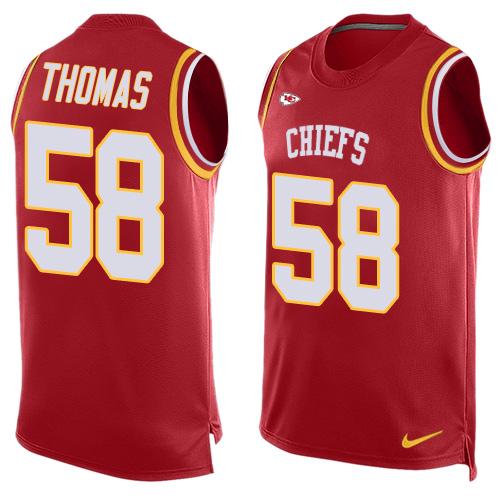 Nike Chiefs #58 Derrick Thomas Red Team Color Men's Stitched NFL Limited Tank Top Jersey